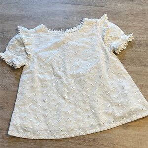 Mini Boden girls 5/6 eyelet lined shirt nwot
